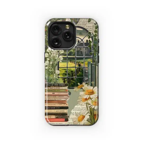 Literary Cottagecore Aesthetic Design Phone Case iPhone Samsung Cover Pixel 4976 - Image 1