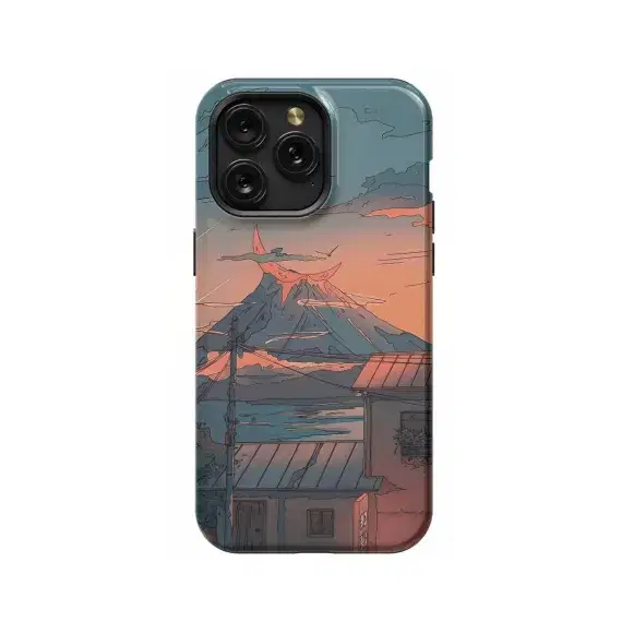 Lofi Mountain Landscape Phone Case iPhone Samsung Pixel & More - Image 1