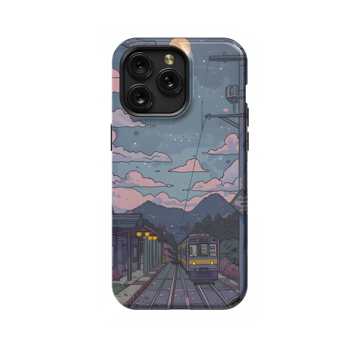 Lofi Train Landscape Cloud Sky Phone Case iPhone Samsung Pixel & More 297 - Image 1