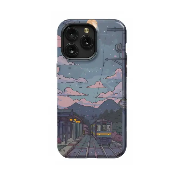 Lofi Train Landscape Cloud Sky Phone Case iPhone Samsung Pixel & More 297