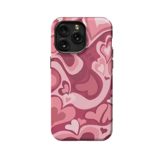 Love Core Wavy Hearts Phone Case iPhone Samsung Cover Pixel 1631 - Image 1