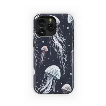 Luminous Cosmic Sea Jellyfish Phone Case iPhone Samsung Cover Pixel 5340 - Image 1
