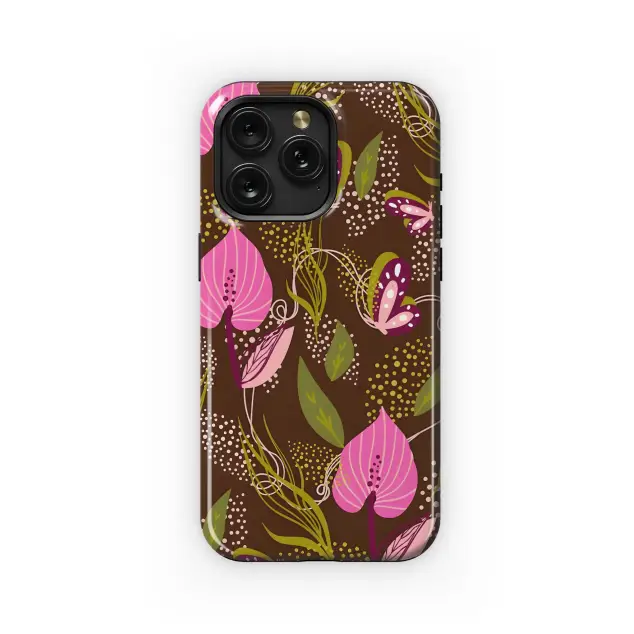 Lush Floral Garden Pattern Phone Case iPhone Samsung Cover Pixel 5381