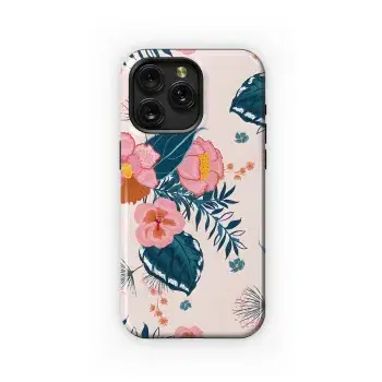 Lush Pink Tropical Floral Phone Case iPhone Samsung Cover Pixel 5383 - Image 1