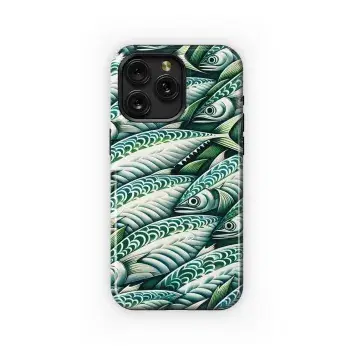 Mackerel Green White Phone Case iPhone Samsung Cover Pixel 3626 - Image 1