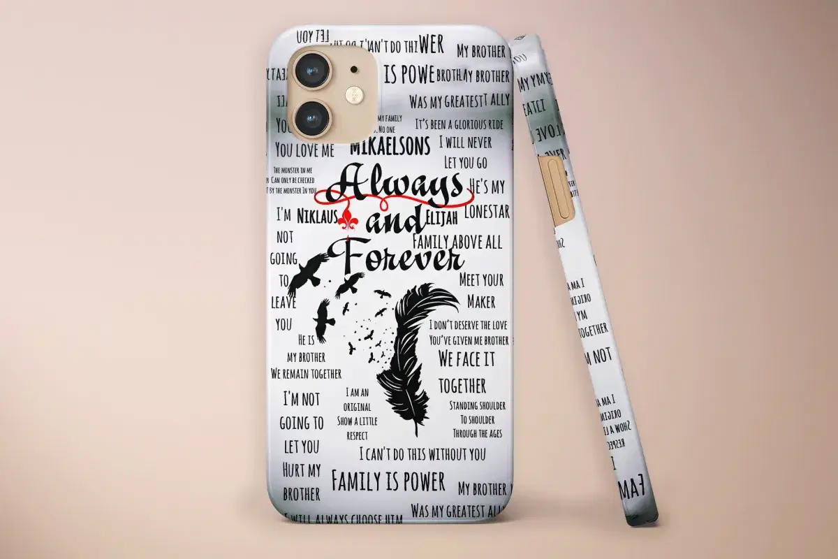 Meaningful Deep Quote Stefan, Damon, Salvatore, and Elena Phone Case Soft Cover - Image 1