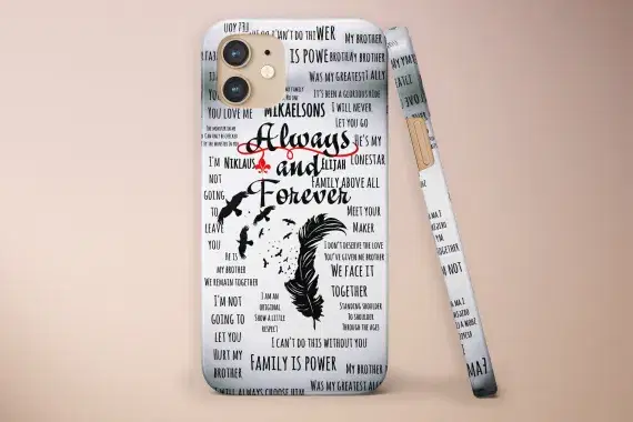 Meaningful Deep Quote Stefan, Damon, Salvatore, and Elena Phone Case Soft Cover - Image 1
