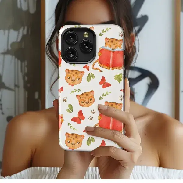 Medical Pattern, Pink and White Phone Case iPhone Samsung Cover Pixel 5186 - Image 1