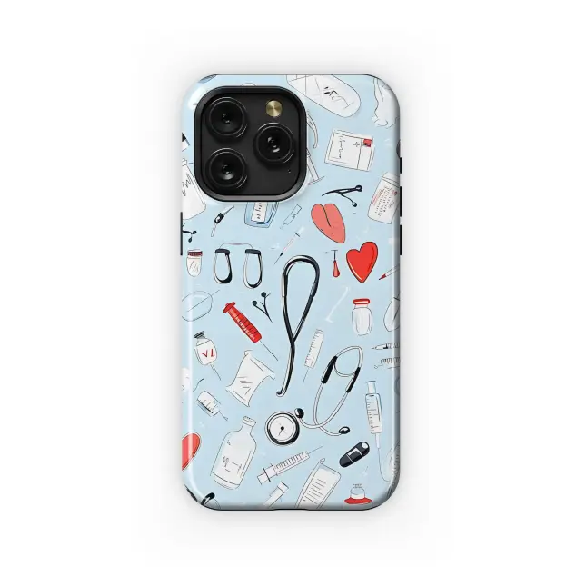 Medical Tools Patterned Phone Case iPhone Samsung Cover Pixel 5143