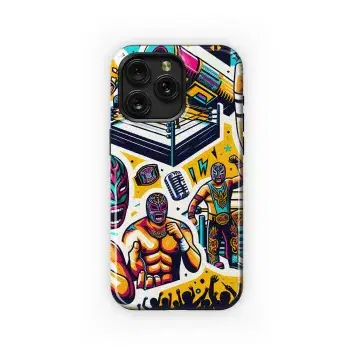 Mexican Wrestling Collage Phone Case iPhone Samsung Cover Pixel 2944 - Image 1