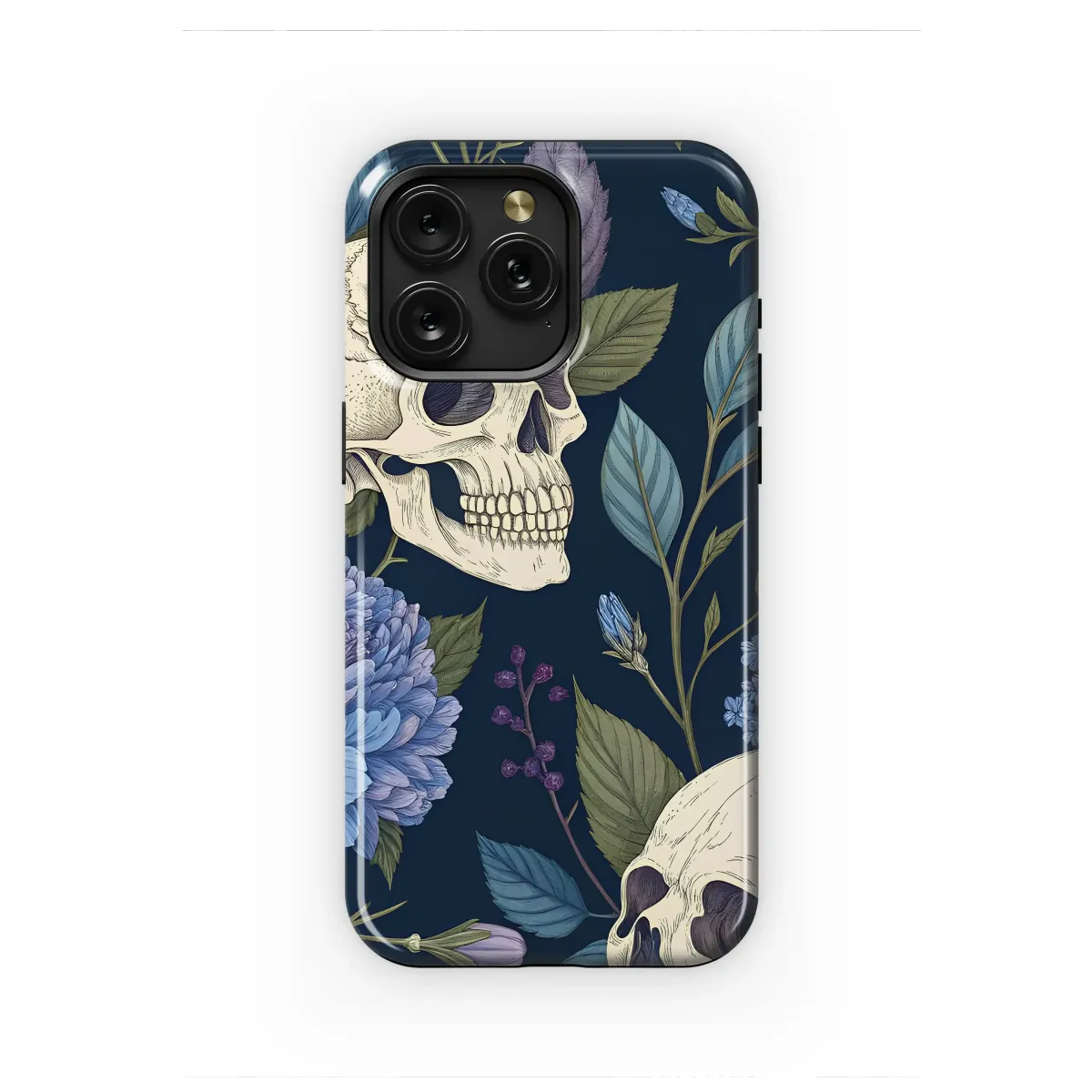 Midnight Blooms and Bleached Bone Phone Case iPhone Samsung Cover Pixel 6911 - Image 1