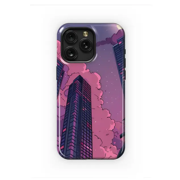Midnight Flight Through Neon Clouds Phone Case iPhone Samsung Cover Pixel 7888