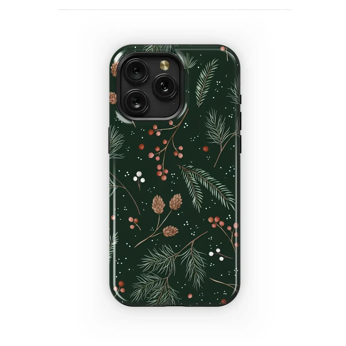 Midnight Forest Winter Botanical Print Phone Case iPhone Samsung Cover Pixel 8077 - Image 1