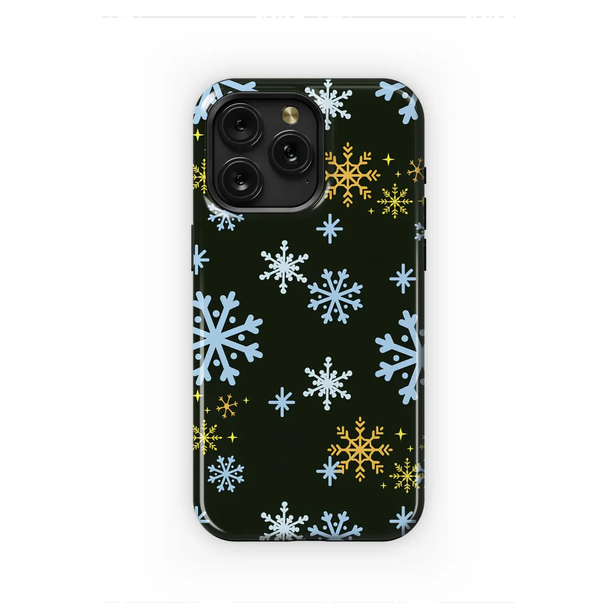 Midnight Frost & Golden Snowfall Phone Case iPhone Samsung Cover Pixel 7996 - Image 1