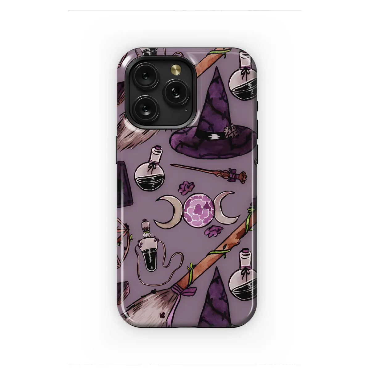 Midnight Grimoire and Amethyst Spells Phone Case iPhone Samsung Cover Pixel 7007 - Image 1