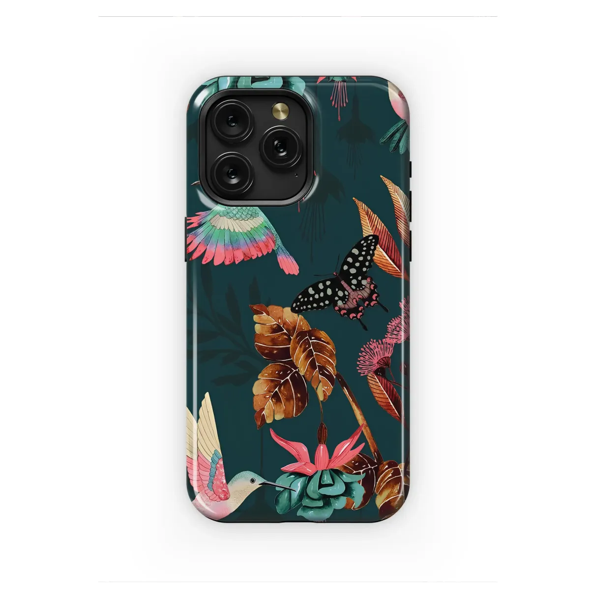 Midnight Hummingbird Garden Art Design Phone Case iPhone Samsung Cover Pixel 7697 - Image 1