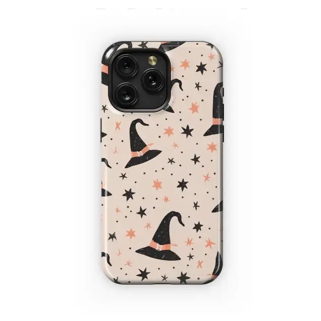 Midnight Magic Witch Hat Pattern Phone Case iPhone Samsung Cover Pixel 7036