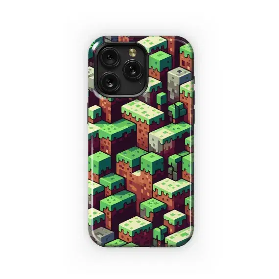 Minecraft Dirt Block Phone Case iPhone Samsung Cover Pixel 2744 - Image 1