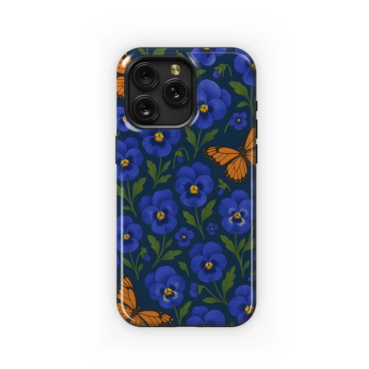Monarchs Amidst the Midnight Blooms Phone Case iPhone Samsung Cover Pixel 6324 - Image 1