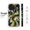 Monochrome Yellow Black Marble Print Phone Case iPhone Samsung Cover Pixel 3534 - Image 6