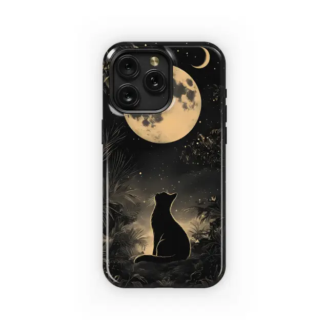 Moonlit Cat Serenade Phone Case iPhone Samsung Cover Pixel 5781