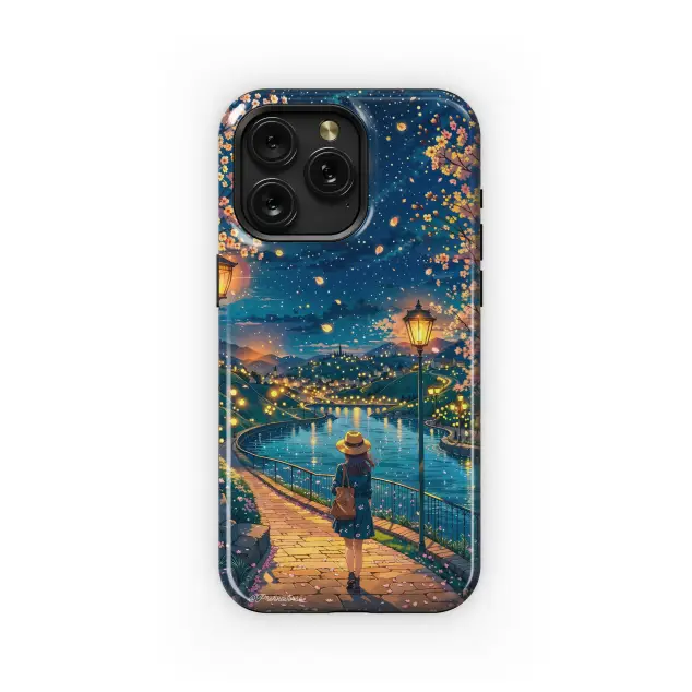 Moonlit Cherry Blossom Walk
 Phone Case iPhone Samsung Cover Pixel 4114