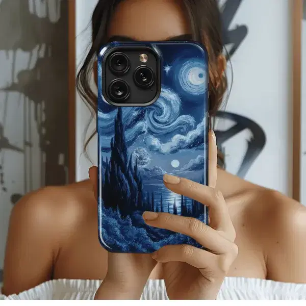 Moonlit Dandelion Field
 Phone Case iPhone Samsung Cover Pixel 4552 - Image 1