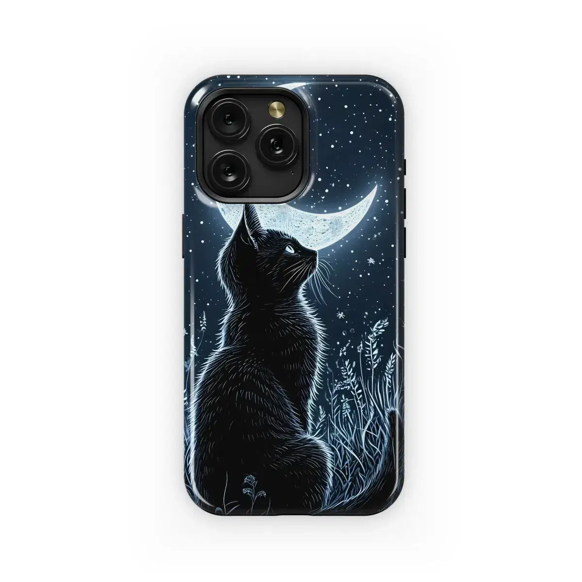 Moonlit Feline Dreamscape Phone Case iPhone Samsung Cover Pixel 5090 - Image 1