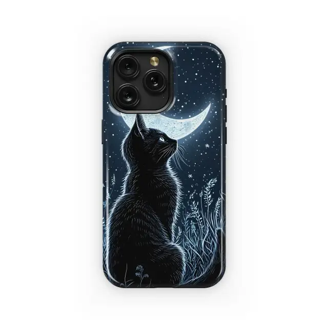 Moonlit Feline Dreamscape Phone Case iPhone Samsung Cover Pixel 5090
