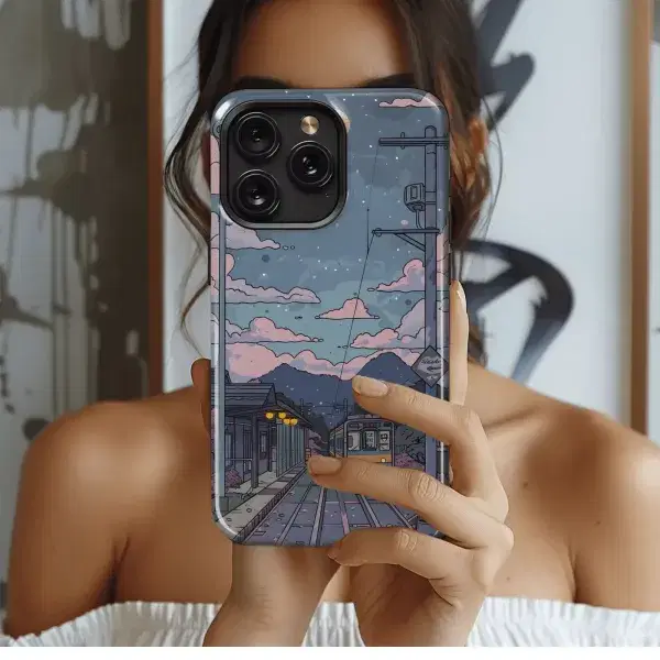 Moonlit Night Rowboat
 Phone Case iPhone Samsung Cover Pixel 4319 - Image 1