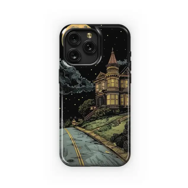 Moonlit Victorian Hilltop
 Phone Case iPhone Samsung Cover Pixel 5693