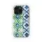 Moroccan Ogee Indigo Green Watercolor Phone Case iPhone Samsung Cover Pixel 2924 - Image 1
