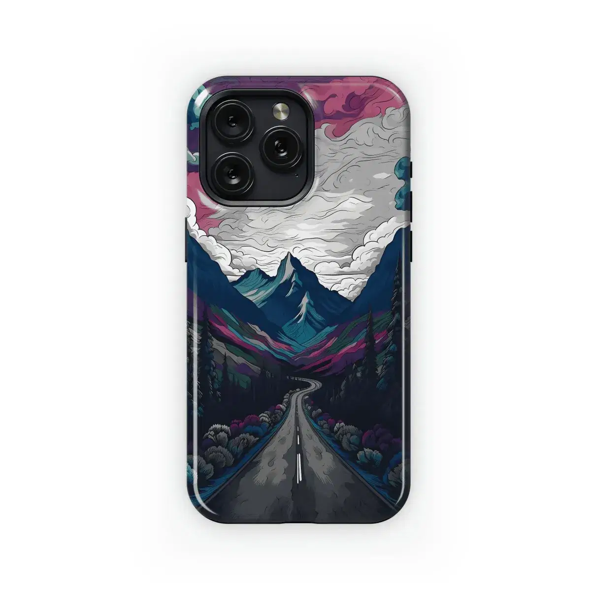 Mountain Road Dreamscape
 Phone Case iPhone Samsung Cover Pixel 4433 - Image 1