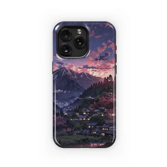Mountain Village Sunset
 Phone Case iPhone Samsung Cover Pixel 4513 - Image 1