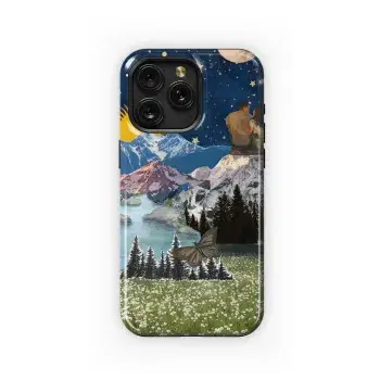 Mountains, Moon, Stars, and Love Phone Case iPhone Samsung Cover Pixel 4978 - Image 1