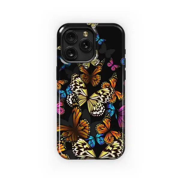Multicolored Butterflies Phone Case iPhone Samsung Cover Pixel 2809 - Image 1