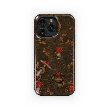 Mushroom Toad Forest Night Moths Phone Case iPhone Samsung Cover Pixel 3269 - Image 1