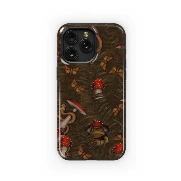 Mushroom Toad Forest Night Moths Phone Case iPhone Samsung Cover Pixel 3269