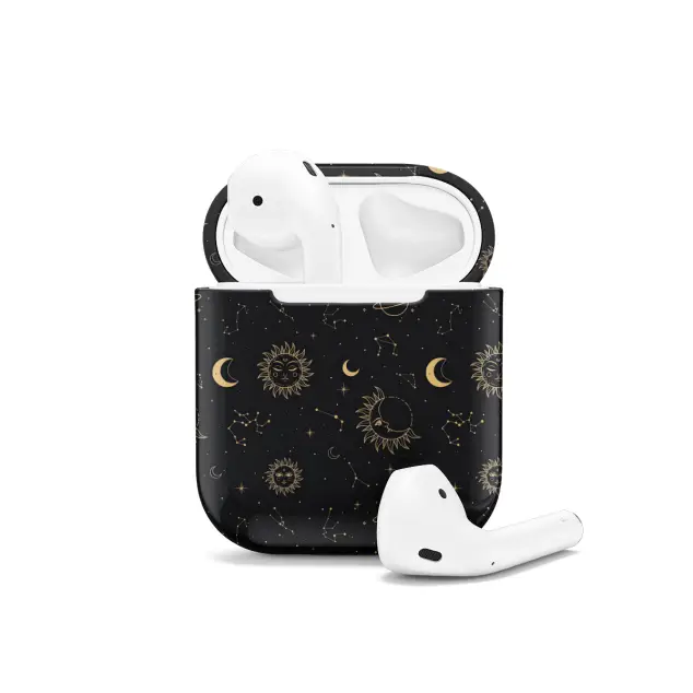 Mystical Celestial Stars Moons and Planets AirPods Case AirPods Pro AirPods Pro 2 AirPods 3 AirPods 2 Glossy 1427