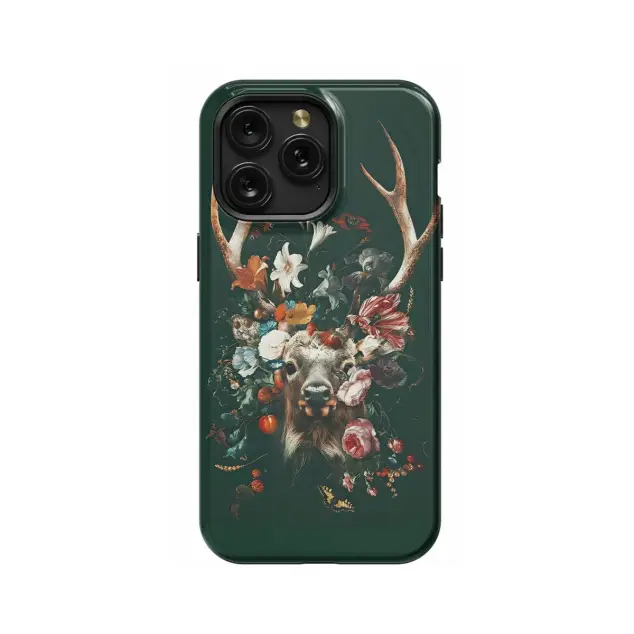 Mystical Deer Floral Phone Case iPhone Samsung Pixel & More