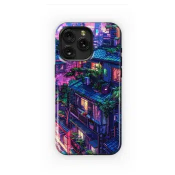 Neon City Nightscape
 Phone Case iPhone Samsung Cover Pixel 5484 - Image 1
