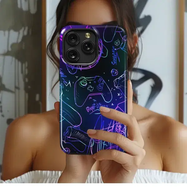 Neon Gamer Vibes
 Phone Case iPhone Samsung Cover Pixel 5617 - Image 1