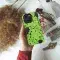 Neon Green with Black Paint Spots Phone Case iPhone Samsung Cover Pixel 3107 - Image 4
