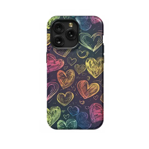 Neon Hearts Phone Case iPhone Samsung Pixel & More 254
