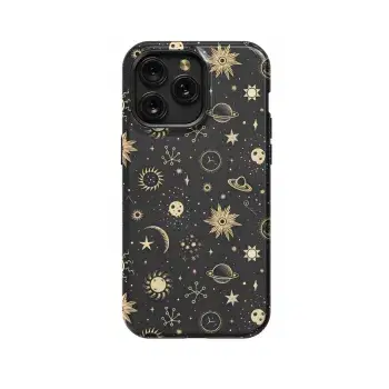 Night Celestial Sky Moon Sun Planets Stars Phone Case iPhone Samsung Cover Pixel 1244 - Image 1