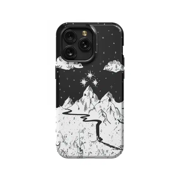 Night Court Symbol Acotar Acomaf Velaris Mountain Stars Phone Case iPhone Samsung Pixel & More - Image 1