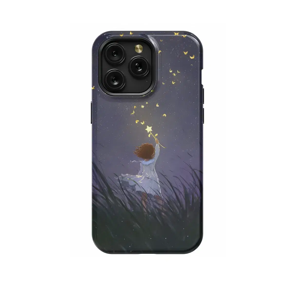 Night Girl with Magic Wand Phone Case iPhone Samsung Pixel & More 274 - Image 1