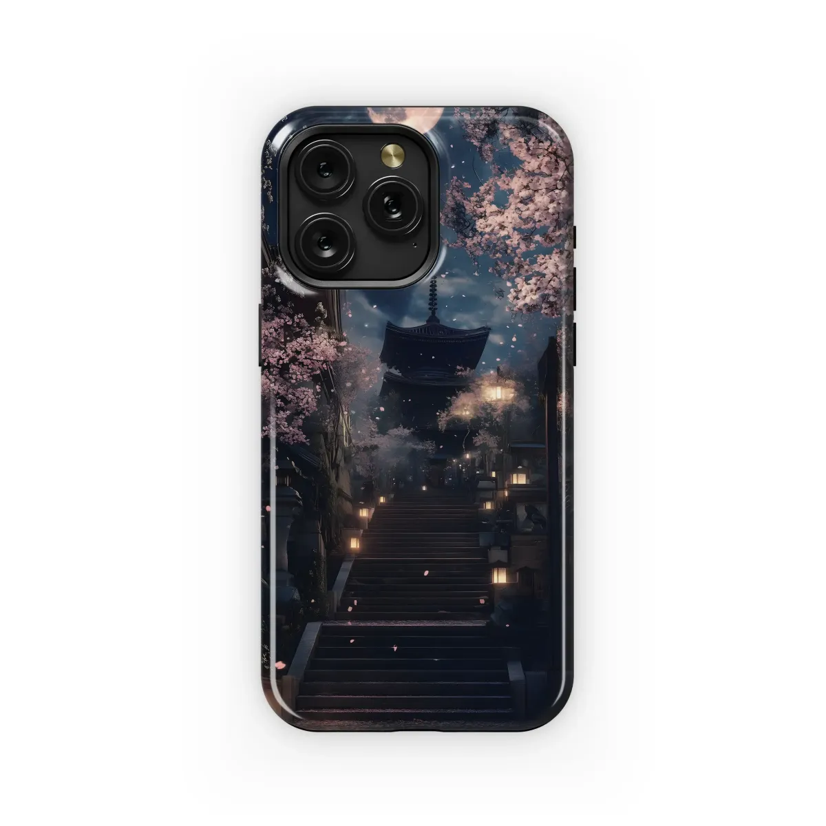 Night Sakura Steps Phone Case iPhone Samsung Cover Pixel 6176 - Image 1