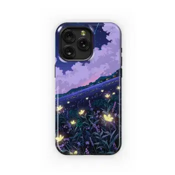 Night Sky Meadow Flowers
 Phone Case iPhone Samsung Cover Pixel 5535 - Image 1