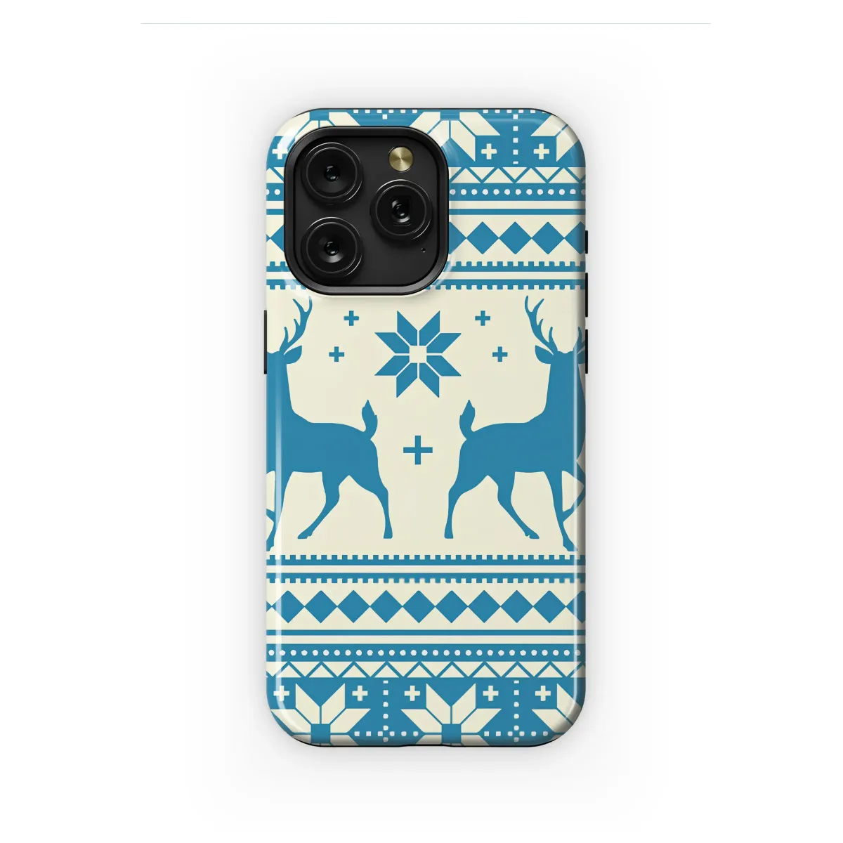 Nordic Reindeer Winter Sweater Pattern Phone Case iPhone Samsung Cover Pixel 8110 - Image 1